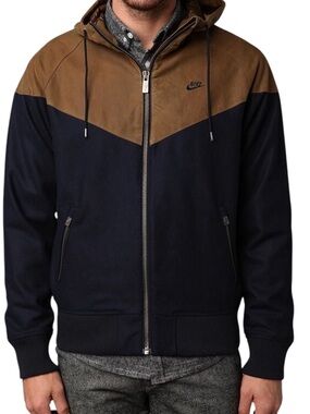 Nike Hooded Windrunner Jacket Men’s Medium Brown